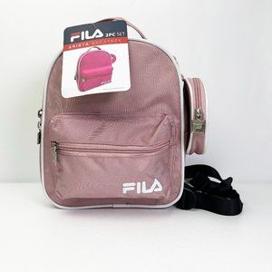 FILA Backpack Arista 2PC Set Pink with straps Brand New (women)